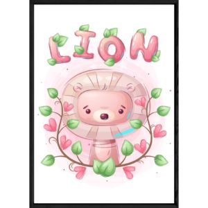 Tableau animal lion – 32x42