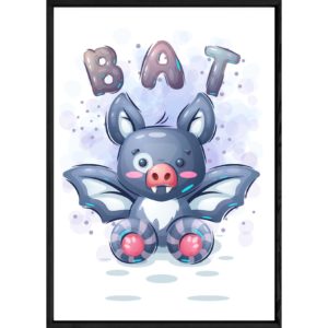 Tableau animal chauve souris – 32x42