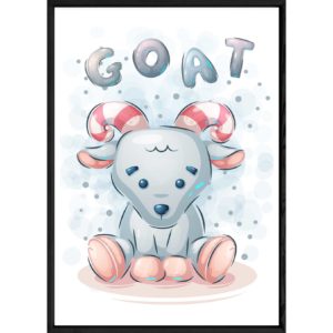 Tableau animal bouc – 32x42