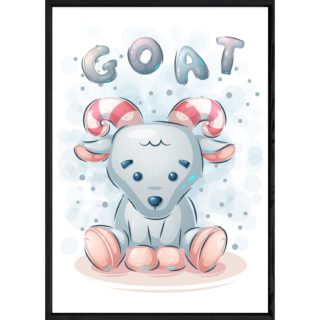Tableau animal bouc – 23x32