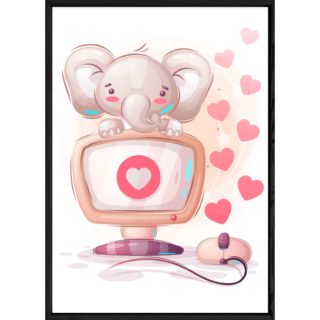 Tableau animal éléphant – 23x32