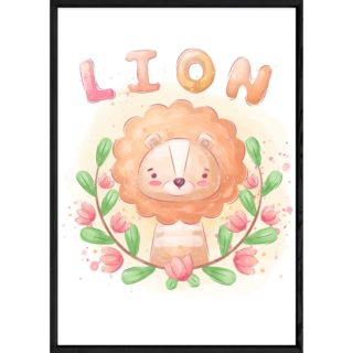 Tableau animal lion – 23x32
