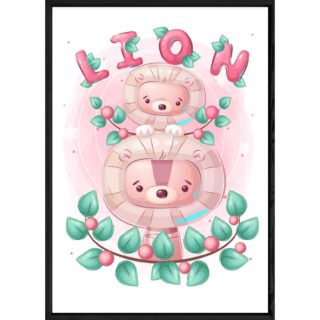 Tableau animal lion – 23x32
