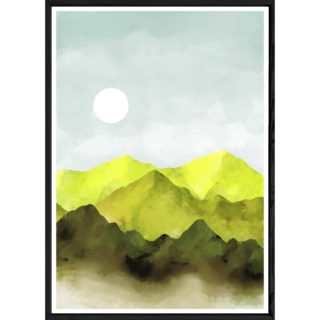 Tableau Paysage avec cadre noir POP – Taille 23x32