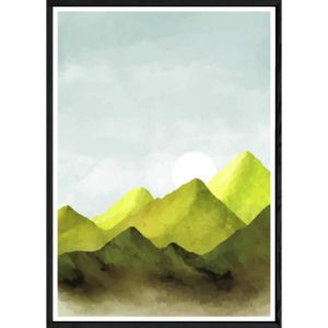 Tableau Paysage avec cadre noir POP – Taille 32x42