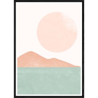 Tableau paysage coloré avec cadre noir – Taille 23x32