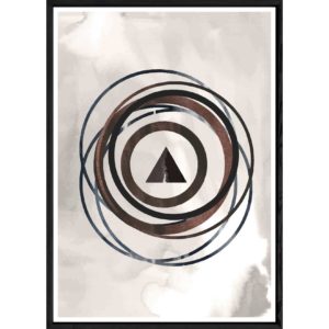 Tableau abstrait avec cadre noir – Taille 23x32