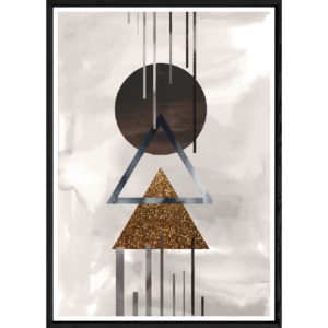 Tableau abstrait avec cadre noir – Taille 32x42