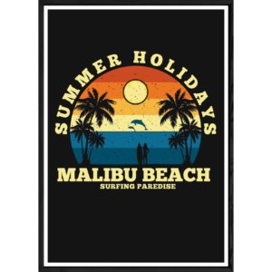 Tableau Summer avec cadre noir POP – Taille 32x42