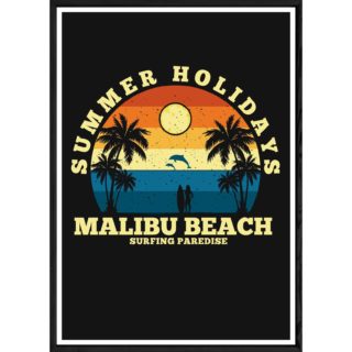 Tableau Summer avec cadre noir POP – Taille 23x32