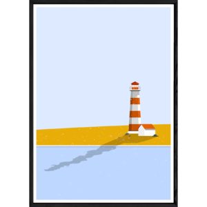 Tableau Summer avec cadre noir POP – Taille 23x32