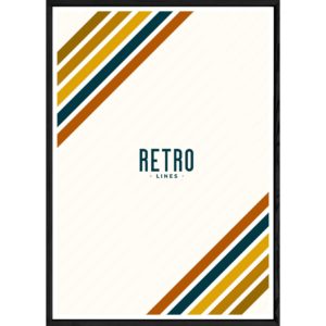 Tableau Abstrait avec cadre noir POP – Taille 23x32