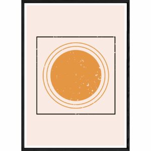 Tableau Abstrait avec cadre noir POP – Taille 23x32