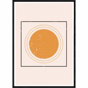 Tableau Abstrait avec cadre noir POP – Taille 23x32