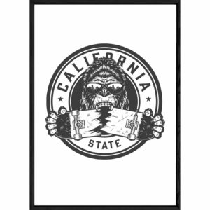 Tableau Animal avec cadre noir POP – Taille 32x42