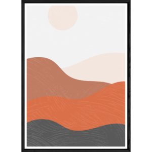 Tableau paysage avec cadre noir – Taille 32x42