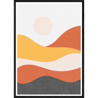 Tableau paysage avec cadre noir – Taille 32x42