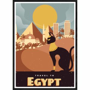 Tableau Egypt avec cadre noir POP – Taille 23x32