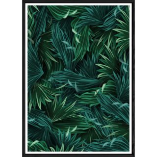 Tableau Feuille avec cadre noir POP – Taille 23x32