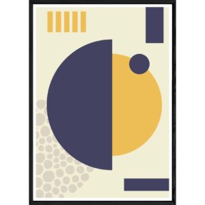 Tableau Abstrait avec cadre noir POP – Taille 32x42