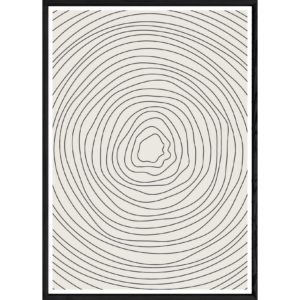 Tableau abstrait avec cadre noir POP – Taille 23x32