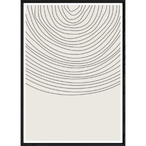 Tableau abstrait avec cadre noir POP – Taille 32x42