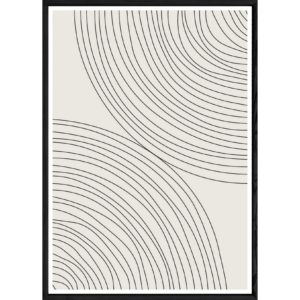 Tableau abstrait avec cadre noir POP – Taille 32x42