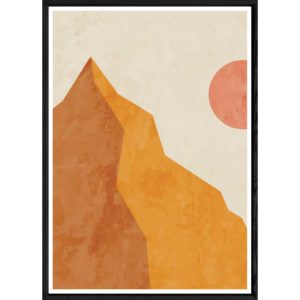 Tableau paysage avec cadre noir – Taille 32x42