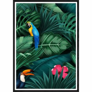 Tableau Nature avec cadre noir POP – Taille 23x32