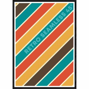 Tableau rétro seamless photo avec cadre noir POP – Taille 32x42