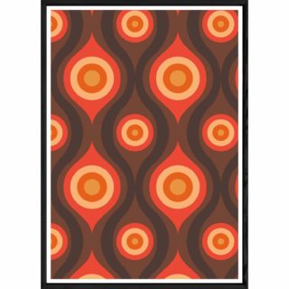 Tableau rétro background photo avec cadre noir POP – Taille 23x32