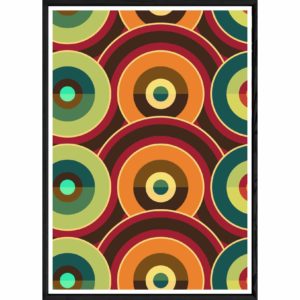 Tableau rétro background photo avec cadre noir POP – Taille 32x42