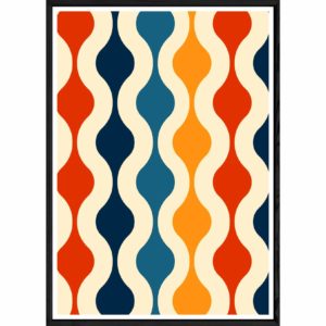 Tableau vintage background photo avec cadre noir POP – Taille 32x42