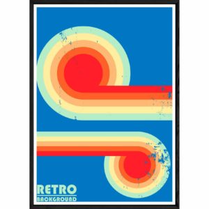 Tableau vintage photo avec cadre noir POP – Taille 32x42