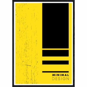 Tableau Abstrait avec cadre noir POP – Taille 23x32