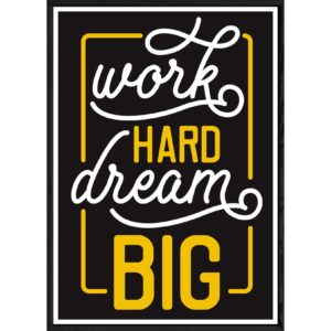Tableau Work avec cadre noir POP – Taille 23x32