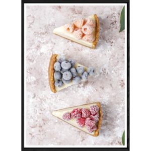 Tableau Cheesecake avec cadre noir POP – Taille 23x32
