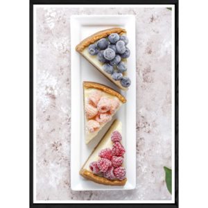 Tableau Cheesecake avec cadre noir POP – Taille 23x32