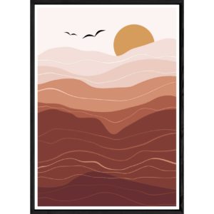 Tableau paysage avec cadre noir – Taille 23x32